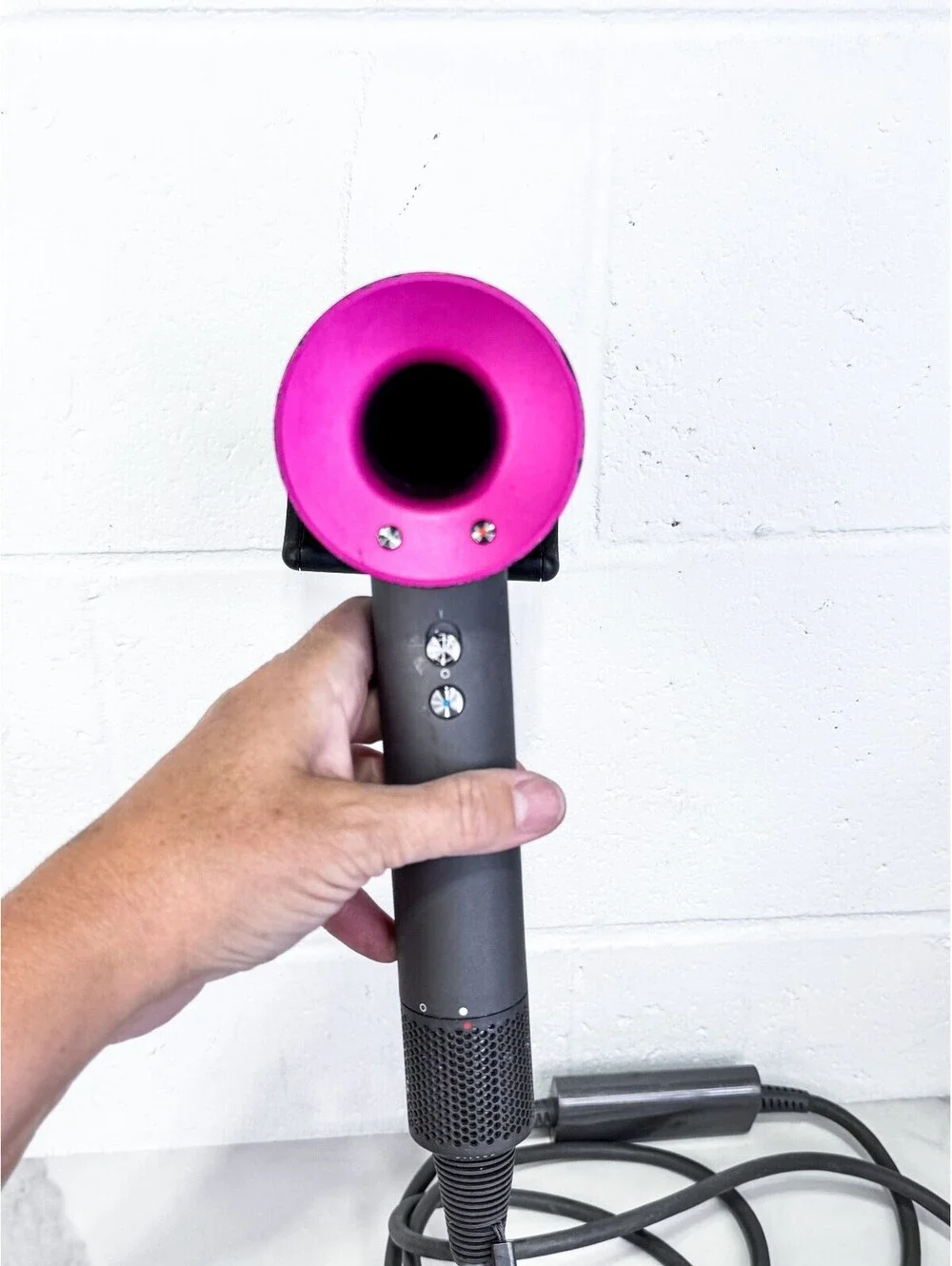 Dyson Supersonic Hair Dryer HD01 Gray and Pink with Styling Flyaway Attachment